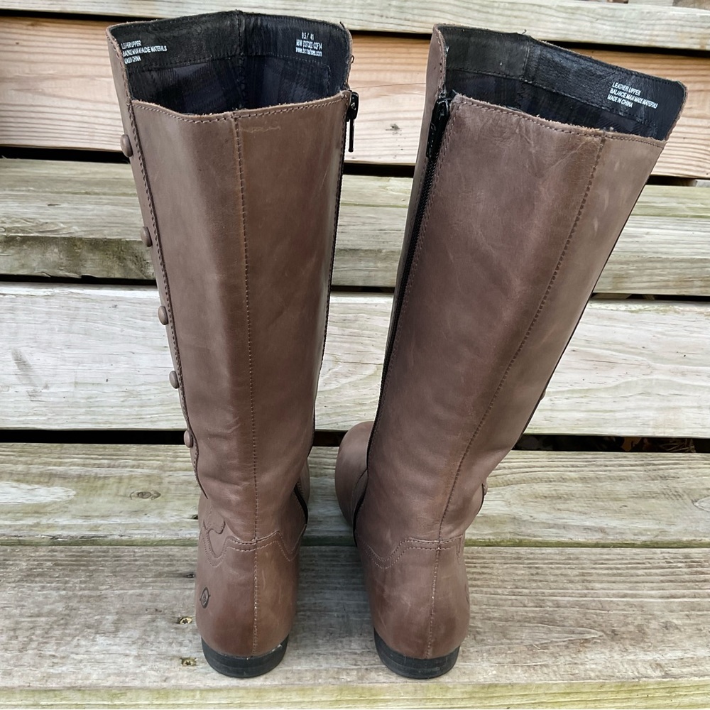 Born Martika Leather Riding Boots Button Detail Cosmic Brown Women's Size 9.5 - Picture 6 of 16